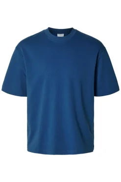 Heren t-shirt kortemouw blauw