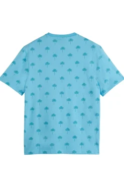 Heren t-shirt kortemouw blauw