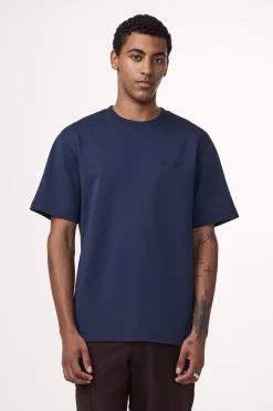 Heren t-shirt kortemouw blauw