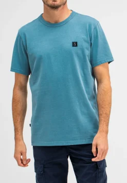 Heren t-shirt kortemouw blauw