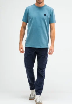 Heren t-shirt kortemouw blauw