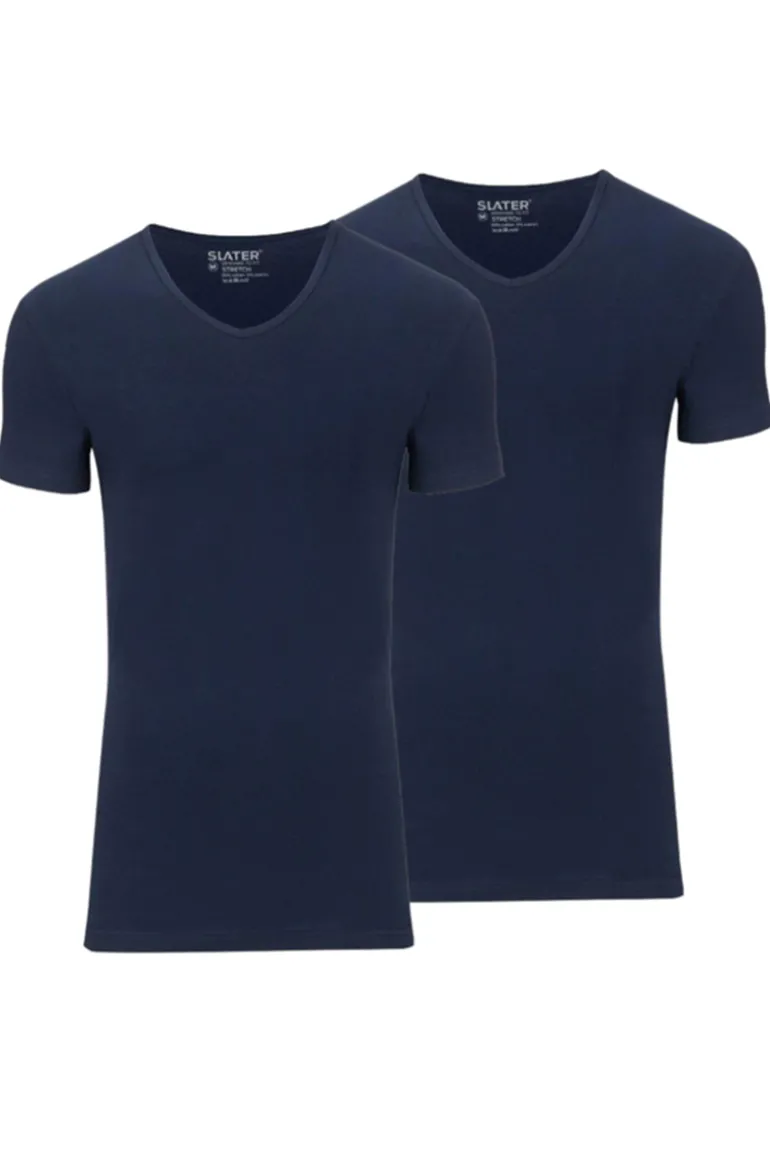 Heren t-shirt kortemouw blauw