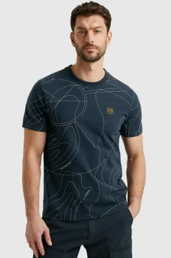 Heren t-shirt kortemouw blauw