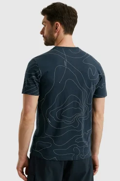 Heren t-shirt kortemouw blauw