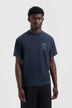 Heren t-shirt kortemouw blauw