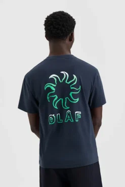 Heren t-shirt kortemouw blauw