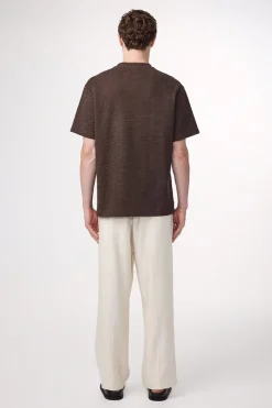 Heren t-shirt kortemouw bruin