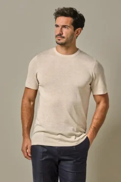 Heren t-shirt kortemouw bruin