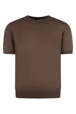 Heren t-shirt kortemouw bruin