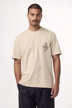 Heren t-shirt kortemouw ecru