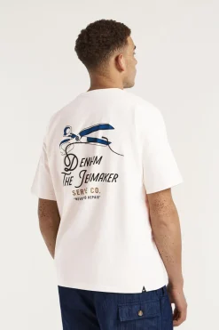 Heren t-shirt kortemouw ecru