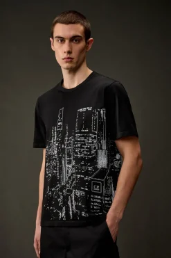 Heren t-shirt kortemouw zwart