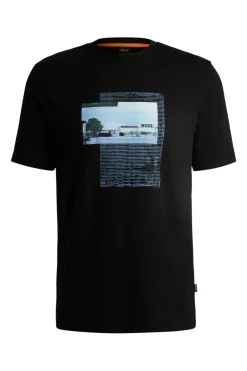 Heren t-shirt kortemouw zwart