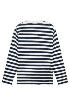 Heren t-shirt lange mouw blauw