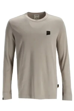 Heren t-shirt lange mouw grijs