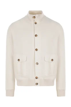 Heren vest ecru