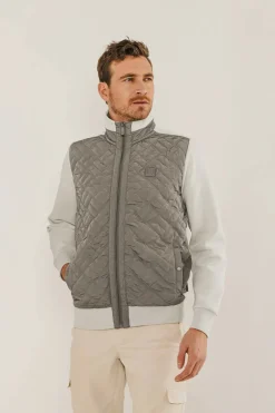 Heren vest grijs
