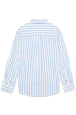 Jongens overhemd lange mouw blauw