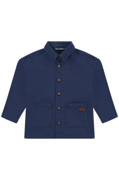 Jongens overhemd lange mouw blauw