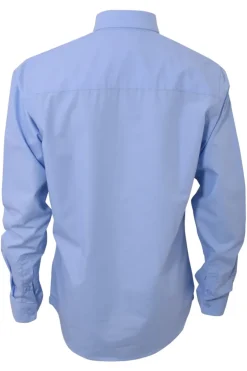 Jongens overhemd lange mouw blauw