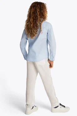 Jongens overhemd lange mouw blauw