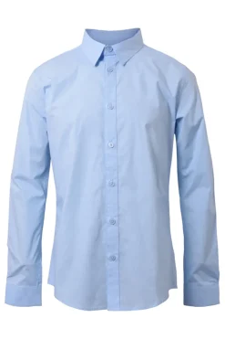 Jongens overhemd lange mouw blauw