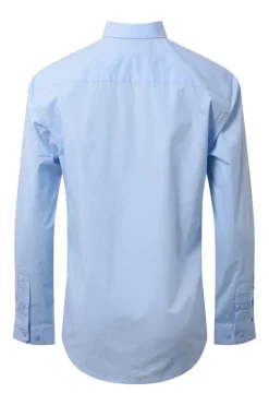 Jongens overhemd lange mouw blauw