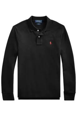 Jongens polo lange mouw zwart