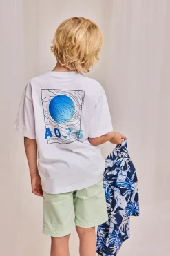 Jongens t-shirt korte mouw wit