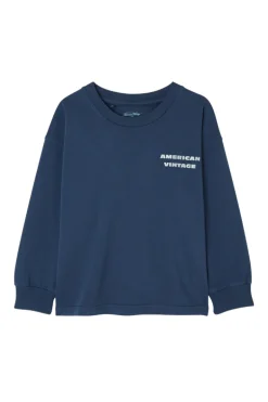 Jongens t-shirt lange mouw blauw