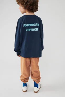Jongens t-shirt lange mouw blauw