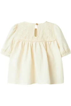 Meisjes blouse korte mouw grijs