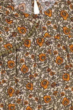 Meisjes blouse korte mouw oranje