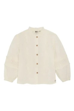 Meisjes blouse lange mouw ecru