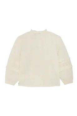 Meisjes blouse lange mouw ecru