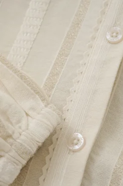 Meisjes blouse lange mouw ecru