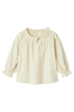 Meisjes blouse lange mouw grijs