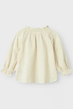 Meisjes blouse lange mouw grijs