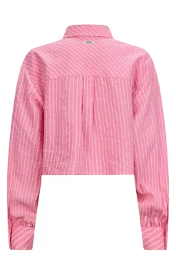 Meisjes blouse lange mouw rose