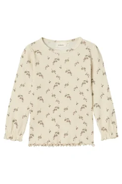 Meisjes blouse lange mouw bruin