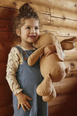 Meisjes blouse lange mouw bruin