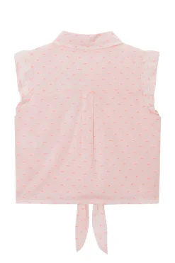 Meisjes blouse mouwloos rose