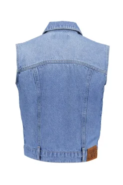 Meisjes gilet blauw