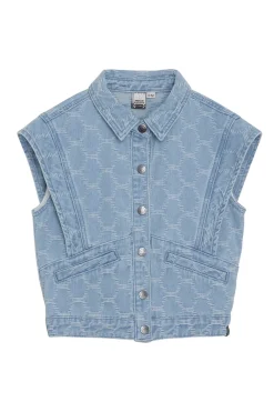 Meisjes gilet blauw