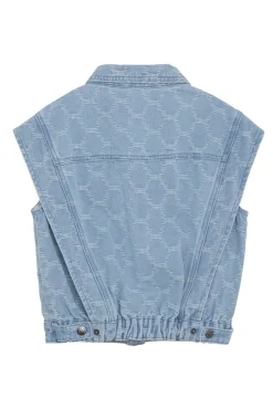 Meisjes gilet blauw