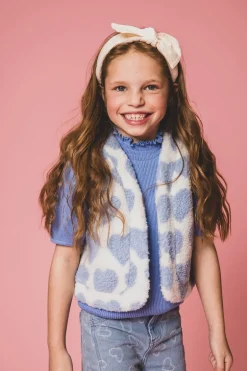 Meisjes gilet ecru