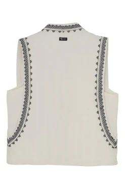 Meisjes gilet ecru