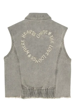 Meisjes gilet grijs