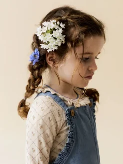 Meisjes jumpsuit/tuinbroek blauw