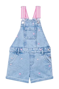 Meisjes jumpsuit/tuinbroek blauw